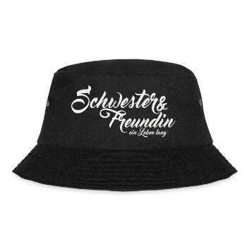 Schwester und freundin h - Bucket Hat - Schwarz - Vorne - Lela (165cm)