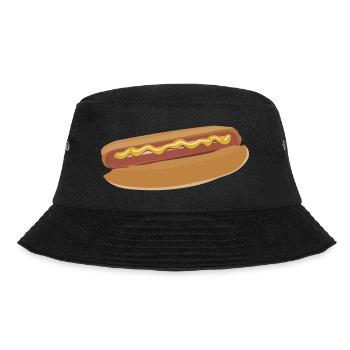hotdog hot dog sausages fast food fastfood4 - Bucket Hat - Schwarz - Vorne - Lela (165cm)