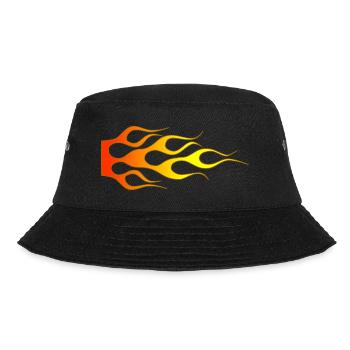 Flammen - Bucket Hat - Schwarz - Vorne - Lela (165cm)