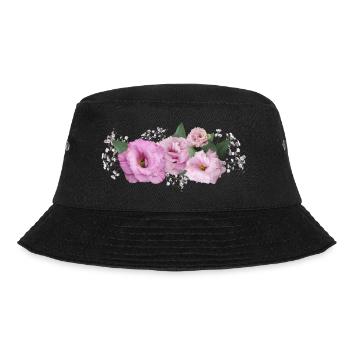 Flowers Pink - Bucket Hat - black - Front - Lela (165cm)