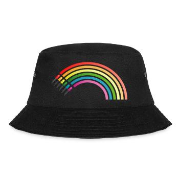 Regenbogen LED Shirt Geschenkidee Sonderangebot - Bucket Hat - Schwarz - Vorne - Lela (165cm)
