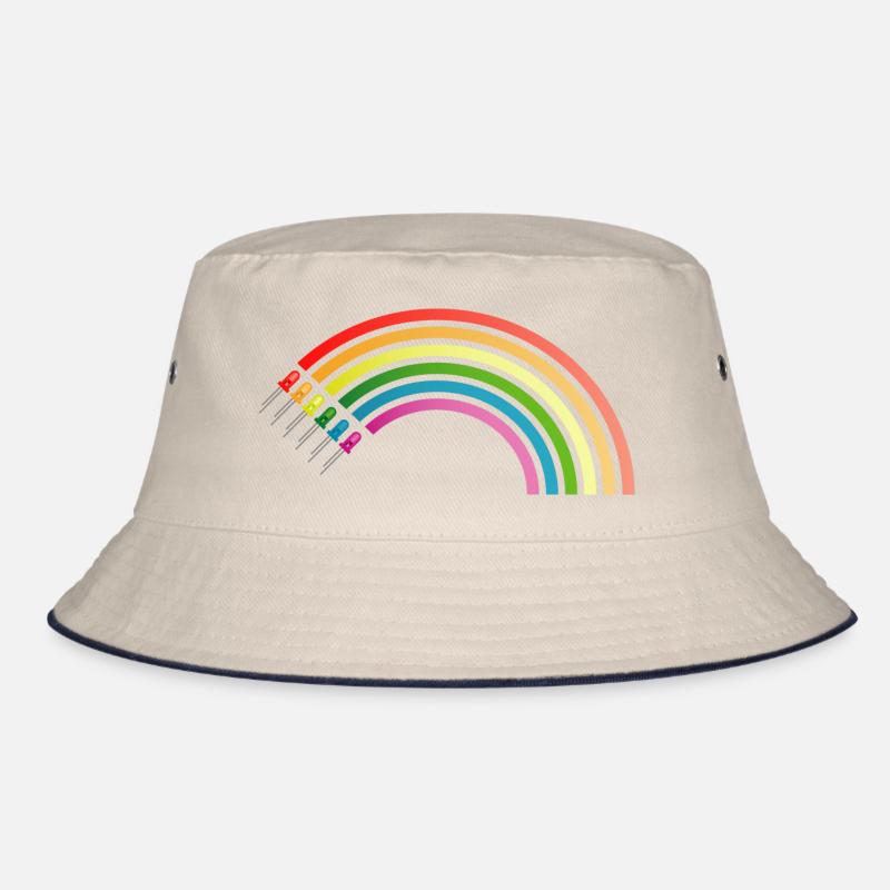 Regenbogen LED Shirt Geschenkidee Sonderangebot Bucket Hat
