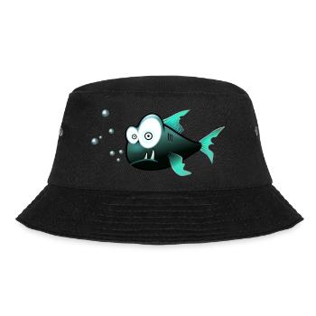Lustiger Fisch - Bucket Hat - Schwarz - Vorne - Lela (165cm)