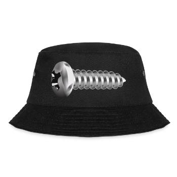 Schraube,Werkzeug,Handwerk - Bucket Hat - Schwarz - Vorne - Lela (165cm)