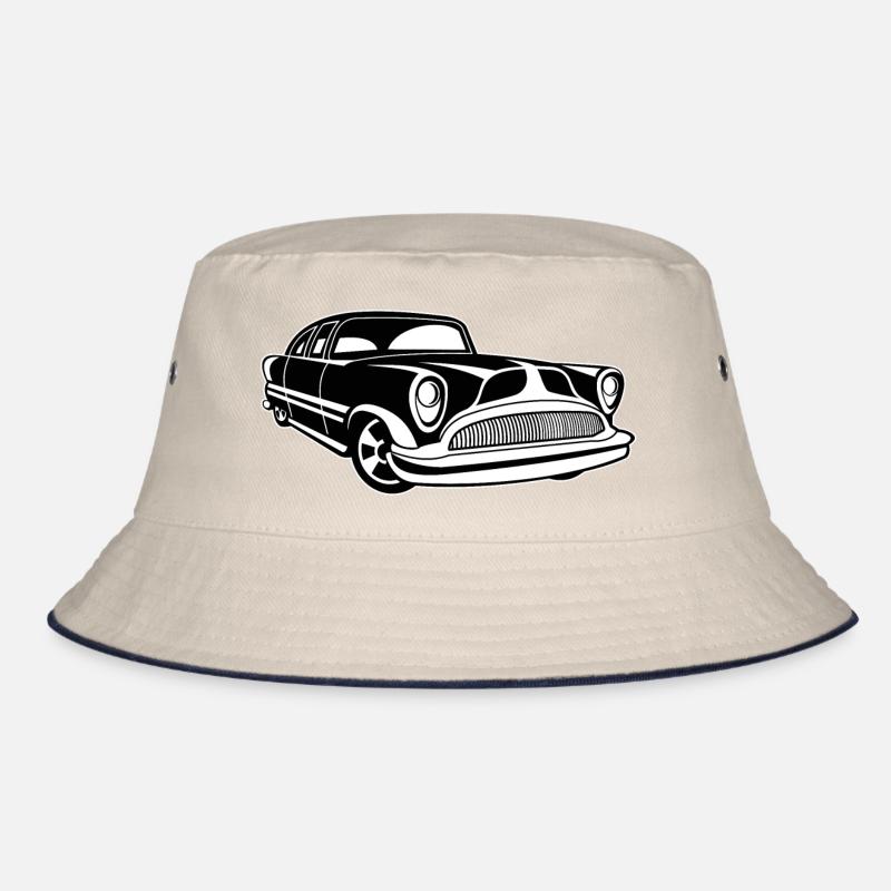 Lowrider / Oldtimer / Muscle Car 03_black white Bucket Hat