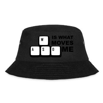 WASD is what moves me - Bucket Hat - Schwarz - Vorne - Lela (165cm)