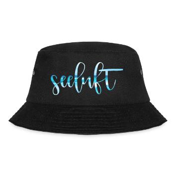 Sea air typography - Bucket Hat - black - Front - Lela (165cm)