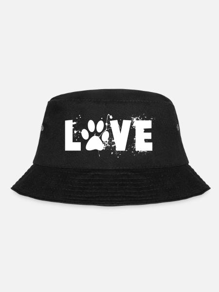 Hunde Liebe - Love - Bucket Hat - Schwarz