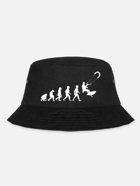 Evolution Kitesurfen Kiteboarden Lenkdrachensegeln - Bucket Hat - Schwarz
