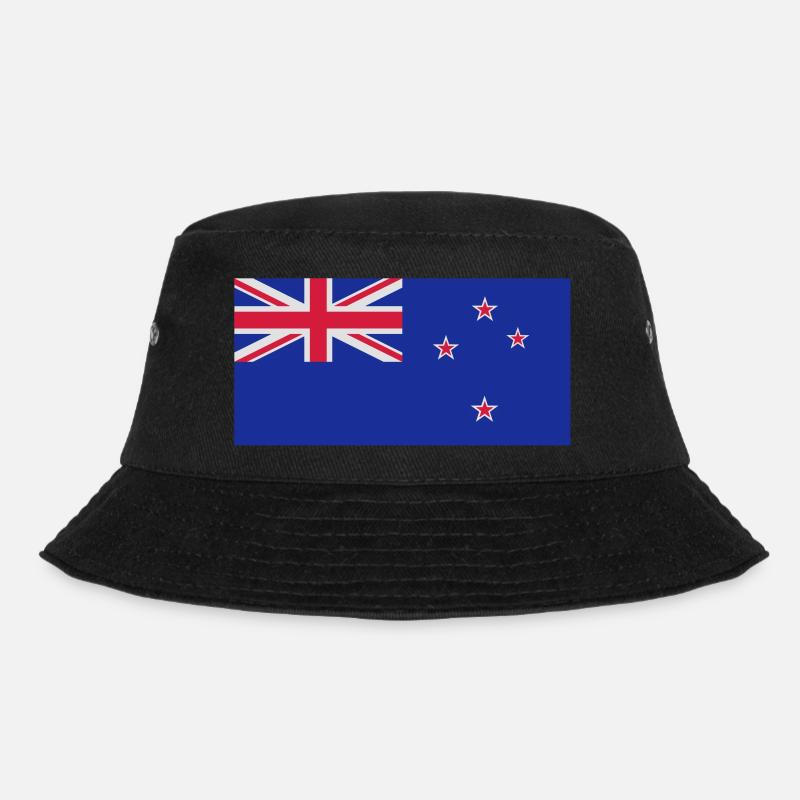 Neuseeland - Bucket Hat - Schwarz