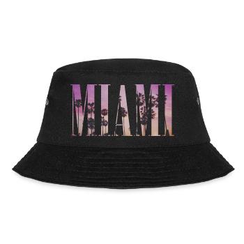 MIAMI USA FLORIDA palm trees vacation - Bucket Hat - black - Front - Lela (165cm)