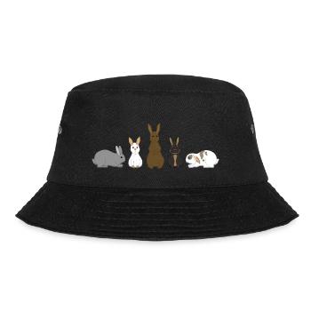 Fünf Kaninchen - Bucket Hat - Schwarz - Vorne - Lela (165cm)