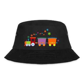 Eisenbahn Kinderspielzeug Zug Frühlingsblumen - Bucket Hat - Schwarz - Vorne - Lela (165cm)