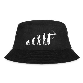 Bogenschießen Evolution Shirt für Bogenschützen - Bucket Hat - Schwarz - Vorne - Lela (165cm)