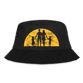 scratch tears vacation sun family vacation 2 children - Bucket Hat - black - Front - Lela (165cm)