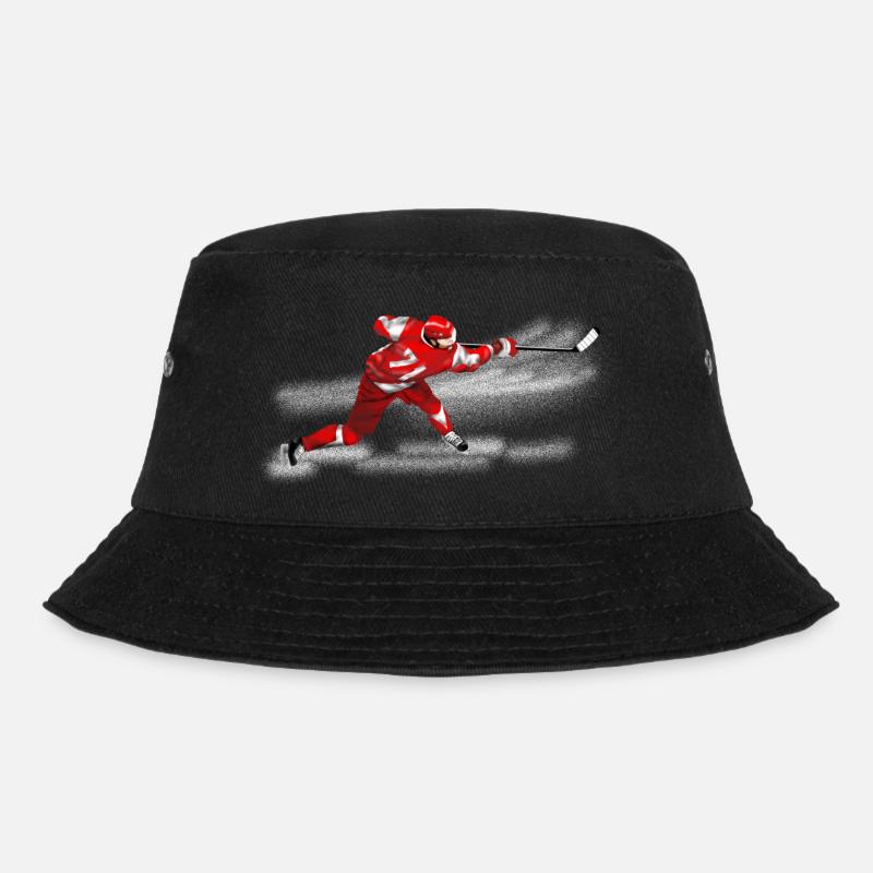 Eishockey - Bucket Hat - Schwarz
