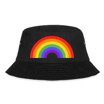 Regenbogen - Bucket Hat - Schwarz - Vorne - Lela (165cm)