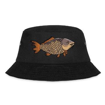 Grumpy Carp - Bucket Hat - black - Front - Lela (165cm)