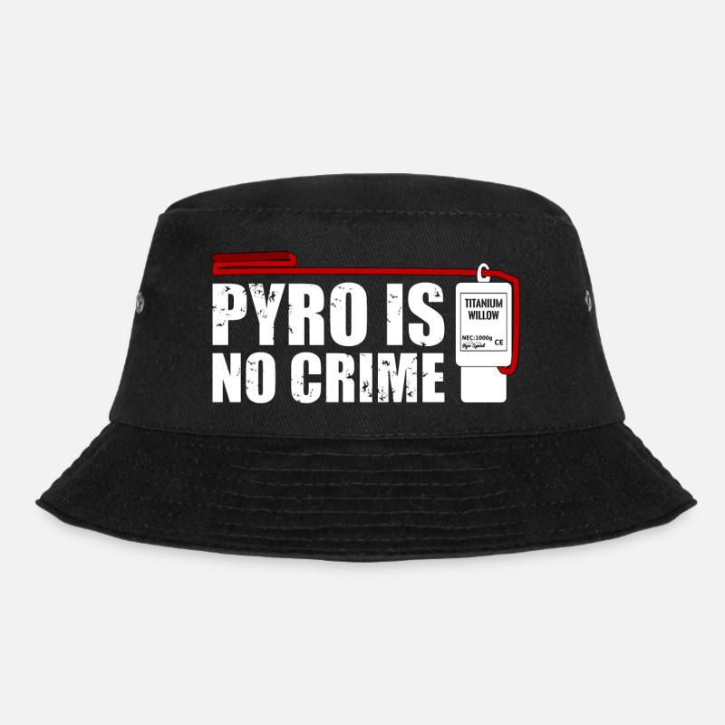 Pyro is no Crime Feuerwerk - Bucket Hat - Schwarz