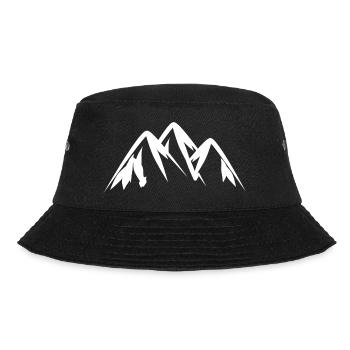 Mountains - mountains - mountaineering - Bucket Hat - black - Front - Lela (165cm)