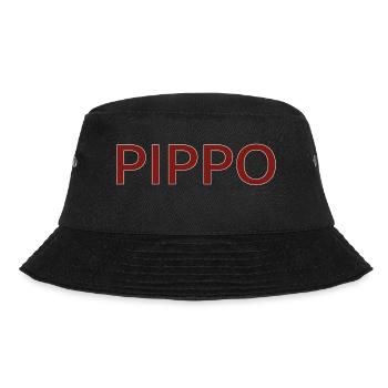 PIPPO rot - Bucket Hat - Schwarz - Vorne - Lela (165cm)
