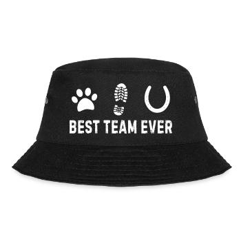 Best team ever pferd Dressur Geschenk Sport - Bucket Hat - Schwarz - Vorne - Lela (165cm)