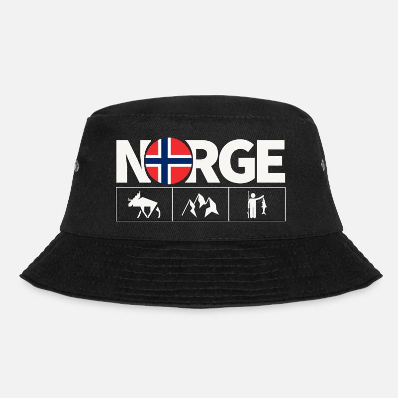 Drapeau norvégien Orignal Pêche Fjord - Bob - noir