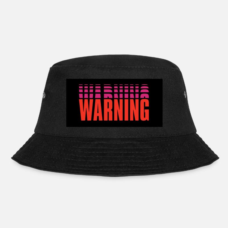 Warning - Bucket Hat - black