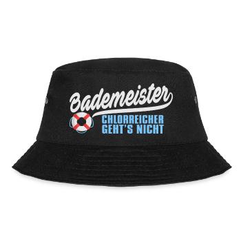 Bademeister Schwimmen Freibad Schwimmbad Geschenk - Bucket Hat - Schwarz - Vorne - Lela (165cm)