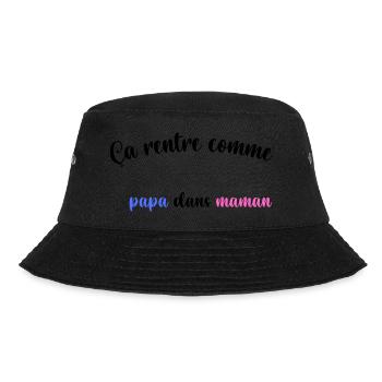 ça rentre comme papa dans maman humour beauf - Bob - noir - Devant - Lela (165cm)