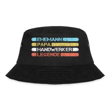 Ehemann, Papa, Handwerker und Legende T-Shirt - Bucket Hat - Schwarz - Vorne - Lela (165cm)