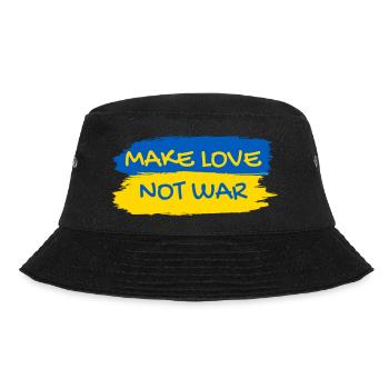 Make Love Not War Urkaine Peace Stand with Ukraine - Bucket Hat - Schwarz - Vorne - Lela (165cm)