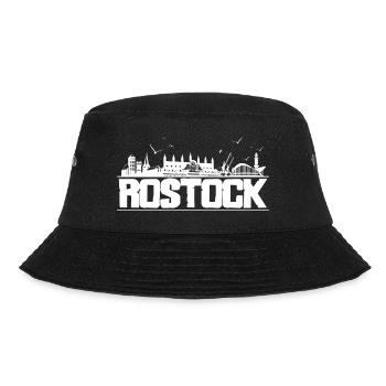 Rostock - Skyline - Bucket Hat - Schwarz - Vorne - Lela (165cm)