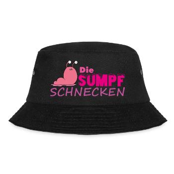 Muddy run shirt mud Lauf Matsch Schnecken obstacle - Bucket Hat - Schwarz - Vorne - Lela (165cm)