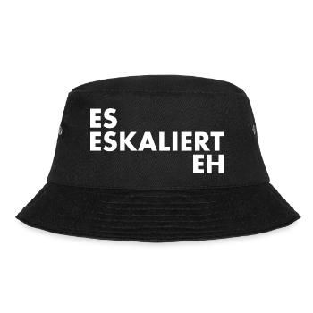 Es eskaliert eh - Bucket Hat - Schwarz - Vorne - Lela (165cm)