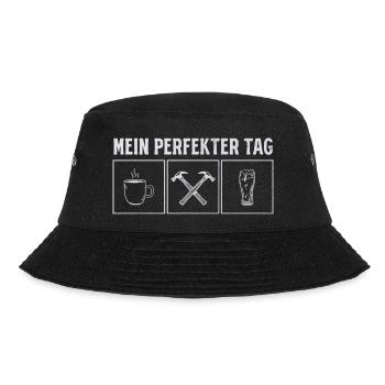 Krasser Dachdecker – Stolz & Leidenschaft - Bucket Hat - Schwarz - Vorne - Lela (165cm)