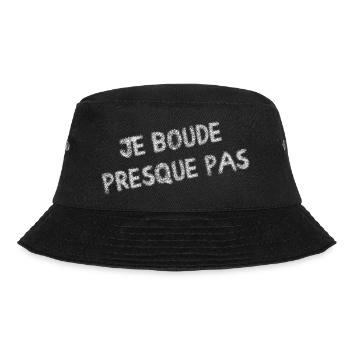 Je boude presque pas - tshirt drôle à message - Bob - noir - Devant - Lela (165cm)
