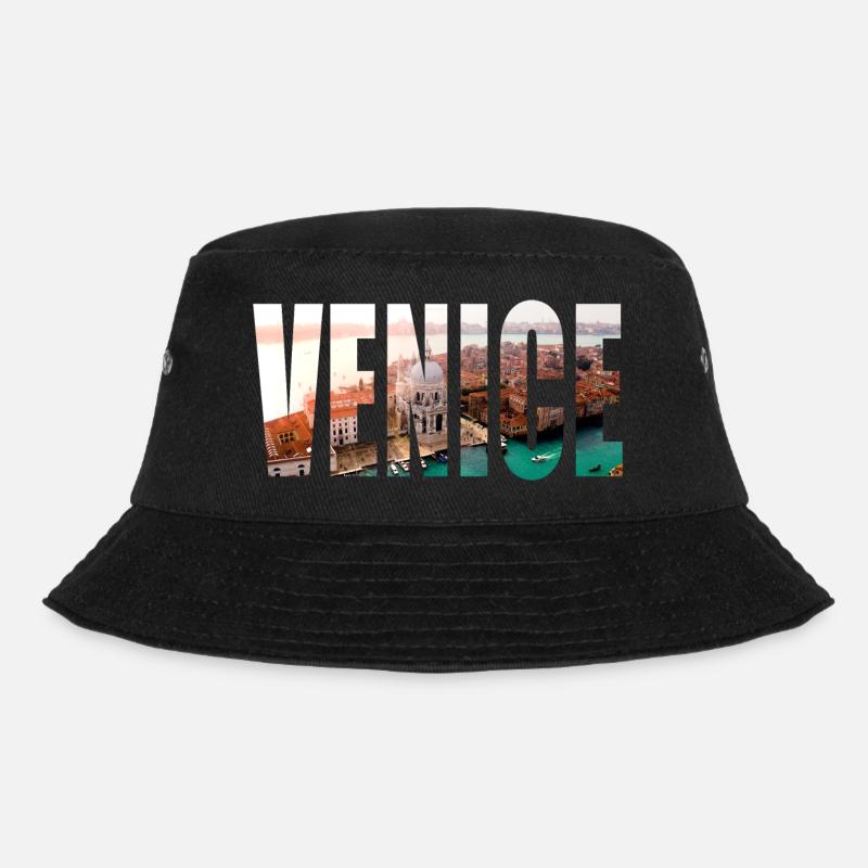 venice venedig - Bucket Hat - Schwarz