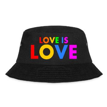Love is love - Bucket Hat - black - Front - Lela (165cm)
