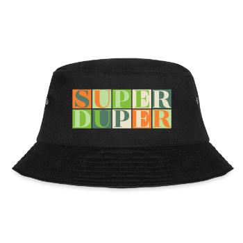 Super Duper - grün/orange - Bucket Hat - Schwarz - Vorne - Lela (165cm)