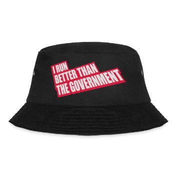 run better than government - Bucket Hat - Schwarz - Vorne - Lela (165cm)