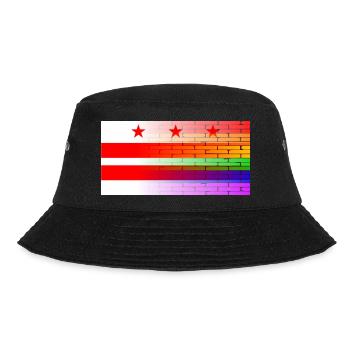 Regenbogenmauer Washington DC - Bucket Hat - Schwarz - Vorne - Lela (165cm)