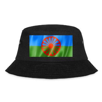 Roma and Sinti Flag - Fluttering Design - Bucket Hat - black - Front - Lela (165cm)