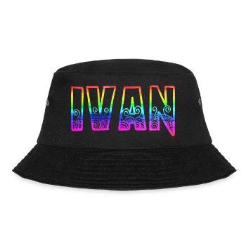 ivan rs regenbogen - Bucket Hat - Schwarz - Vorne - Lela (165cm)
