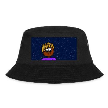 Rapper in Universe - Bucket Hat - Schwarz - Vorne - Lela (165cm)