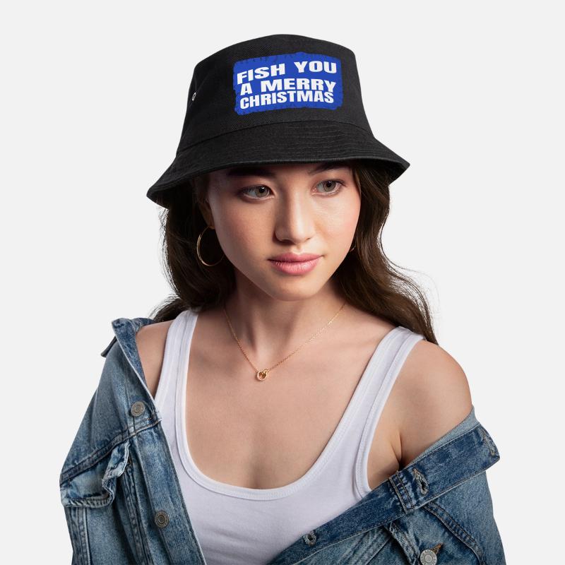 fish hook dinosaur lover birthday present idea Bucket Hat