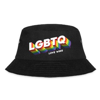 love wins LGBTQ+ - Bucket Hat - Schwarz - Vorne - Lela (165cm)