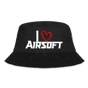 iLoVeAirsoft white - Bucket Hat - Schwarz - Vorne - Lela (165cm)