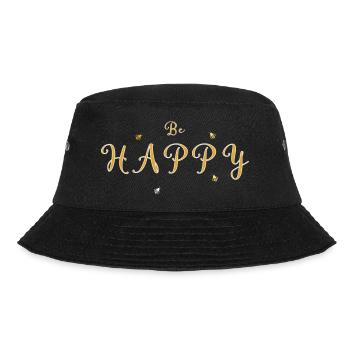 Happy, Recovered, Healed, Recovery, Bee, Happiness - Bucket Hat - black - Front - Lela (165cm)