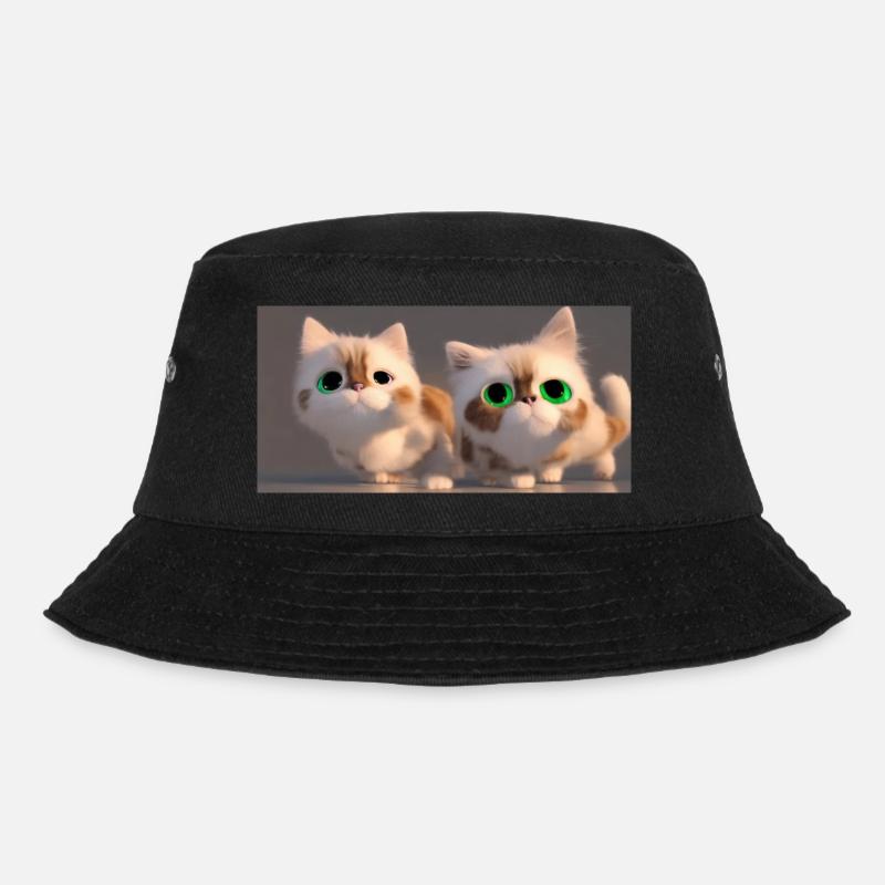 Two sweet cats - Bucket Hat - Schwarz